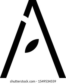 letter a in black and white