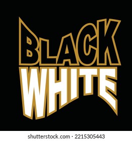 Letter Black White with gold isolated logo vector