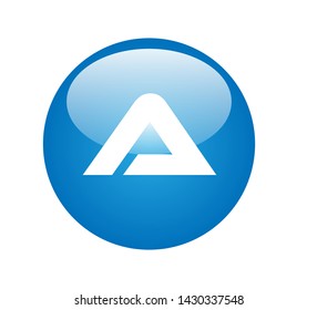 letter a in a blue circle