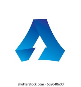 letter a blue logo