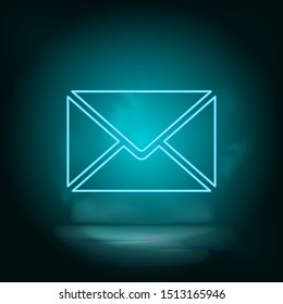 Letter blue neon vector icon. Simple element illustration from map and navigation concept. Letter blue neon vector icon. Real estate concept vector illustration.