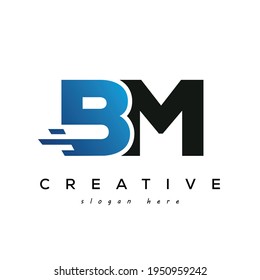 Elemento de diseño de logotipos para logotipos y marcas de alta velocidad BM