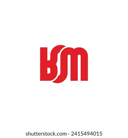 letter bm linked lowercase rotate logo vector 