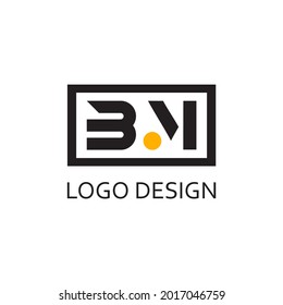 letter bm for logo company design