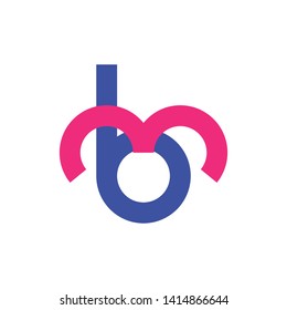 Letter bm logo design vector
