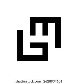 Letter BM or MB creative monogram logo