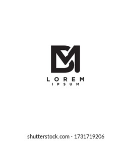 Elementos de la plantilla de diseño de iconos del logotipo BM MB