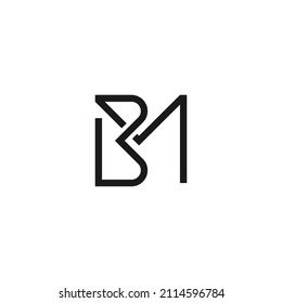 Letter Bm Monogram Logo Design Vector Stock Vector (Royalty Free ...