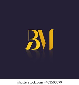 Letter BM that can be used as initial logo