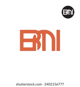 Diseño de logotipo de monograma de la carta BMI