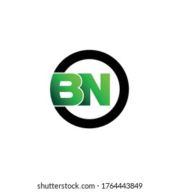 Letter BN circle logo icon design vector. monogram logo vector illustration.