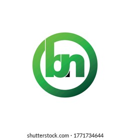 Letter BN circle logo icon design vector. monogram logo vector illustration