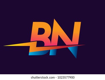Letter BN logo with Lightning icon, letter combination Power Energy Logo design for Creative Power ideas, web, business and company.