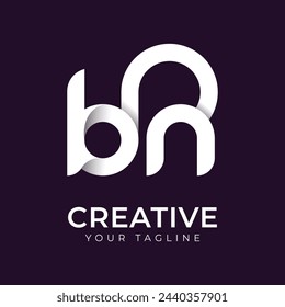 Letter bn logo, vector logo design template