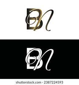 Letter BN luxury modern monogram logo vector design, logo initial vector mark element graphic illustration design template