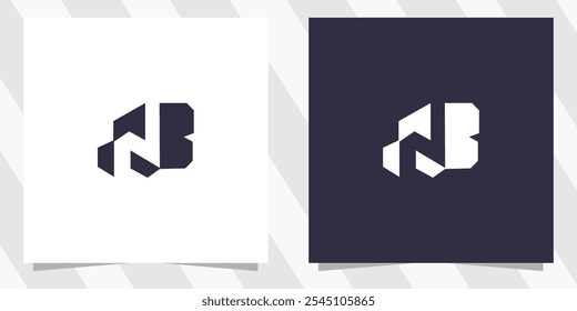 Buchstabe bn nb Logo-Design-Vektor