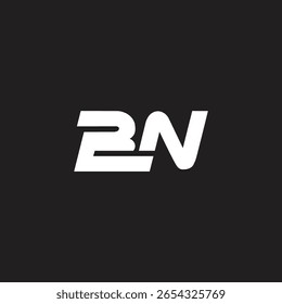 Letter BN or NB logo design vector art icon.