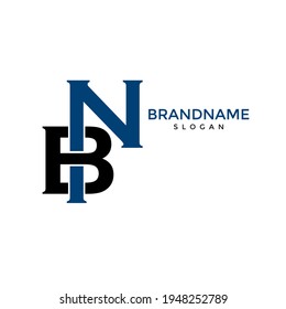 the letter BN. vector logo monogram alphabet minimalist design