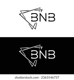 Letter BNB Logo Design. Black and White Logo. Usable for Business Logos. Flat Vector Logo Design Template svg