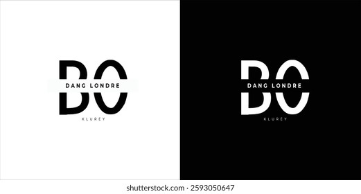 Letter BO Logo Design, Creative Minimal BO Monogram. abstract vector logo monogram. Print