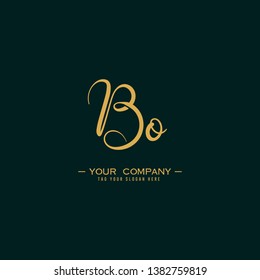 Letter Bo Logo. Initial Letter Design Vector Luxury Colors