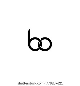 letter bo logo vector