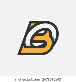 Letter BO or OB Logo, Monogram Logo letter B with O combination, design logo template element, vector illustration