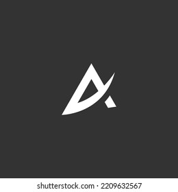 Letter a bold logo design concept. Simple modern initial a icon isolated on dark background vector illustration.