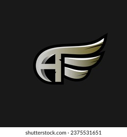 Letter A with bold wings
