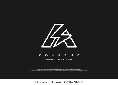 Vector de diseño de logotipo Flash de tipo A