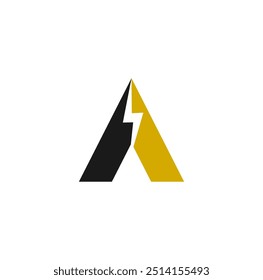 Letter A Bolt Logo Design Illustration vector eps format , suitable for your design needs, logo, illustration, animation, etc.