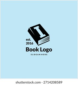 letra I Libro Diseño de Logo Vector Plantilla