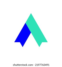 Letter A Bookmark Logo Design