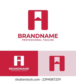 Letter A Bookmark Logo, suitable for business related to Bookmark with A initial