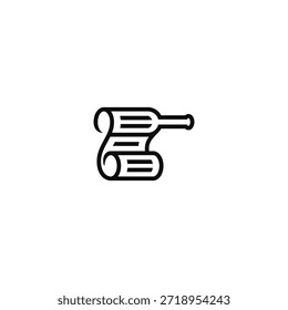 Letter in a bottle logo idea.