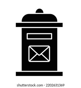 Letter box Glyph Vector Icon easily modified


