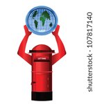 Letter box holding the globe