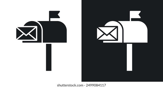Letter box icon in solid style