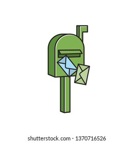 letter box isolated on white vector illustration