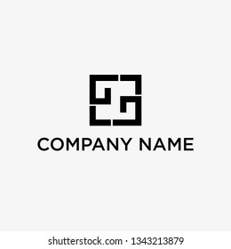  letter Box logo template. letter F logo. - Vector