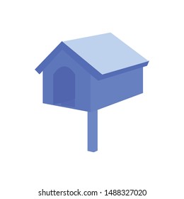 Letter Box Mailing Box on a white background Flat vector icon