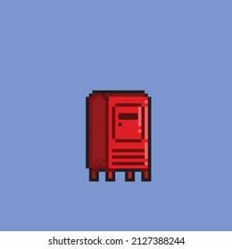 letter box in pixel art style