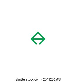 
Buchstabe Ein Kästchen Symbol mit einfachem Logo