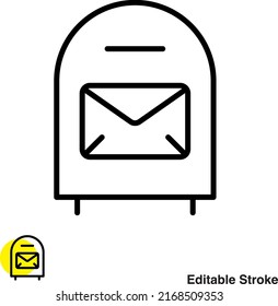 Vectorliniensymbol für Briefkasten