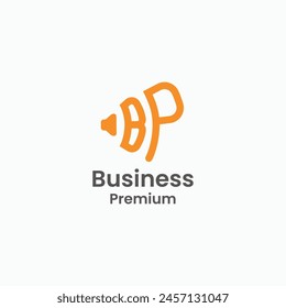 Letter BP with audio speaker logo design concept. BP monogram soundwave shape modern logo