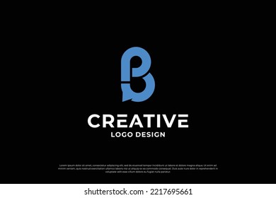Letter BP logo design template. Initial letters BP. Symbol BP. Creative letter BP logo vector.
