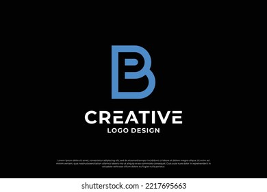 Plantilla de diseño del logotipo BP de la letra. Cartas iniciales BP. Símbolo BP. Letra creativa vector logotipo de BP.