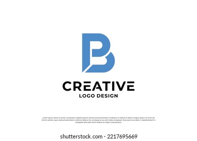 Letter BP logo design template. Initial letters BP. Symbol BP. Creative letter BP logo vector.