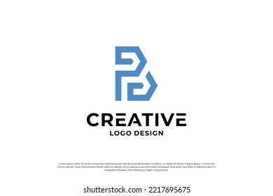 Plantilla de diseño del logotipo BP de la letra. Cartas iniciales BP. Símbolo BP. Letra creativa vector logotipo de BP.