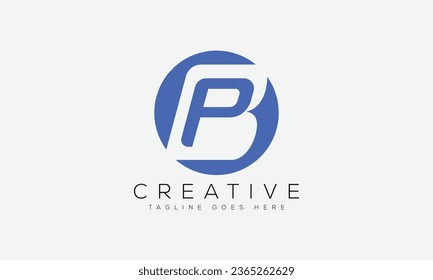 Ilustración vectorial del diseño del logotipo BP de la letra